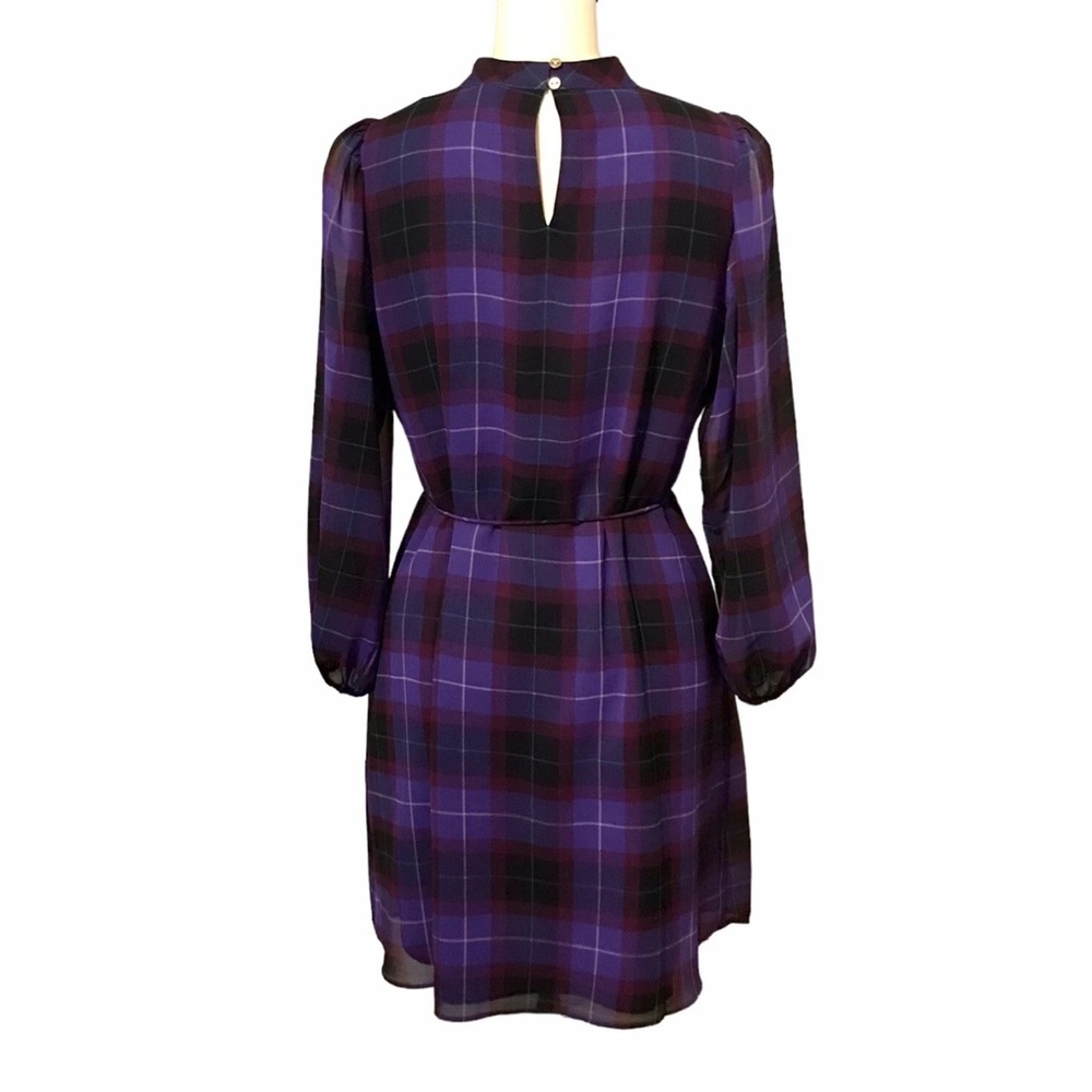 Ann Taylor Plaid Purple Dress - Picture 4 of 6